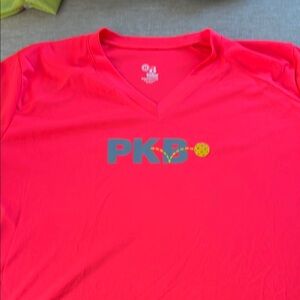 Pickleball t shirt neon orange